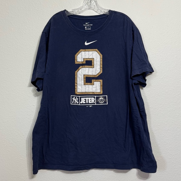 Nike New York Yankees‎ Derek Jeter 2 Short Sleeve T Shirt Mens Size XXL 2020 - Picture 1 of 5
